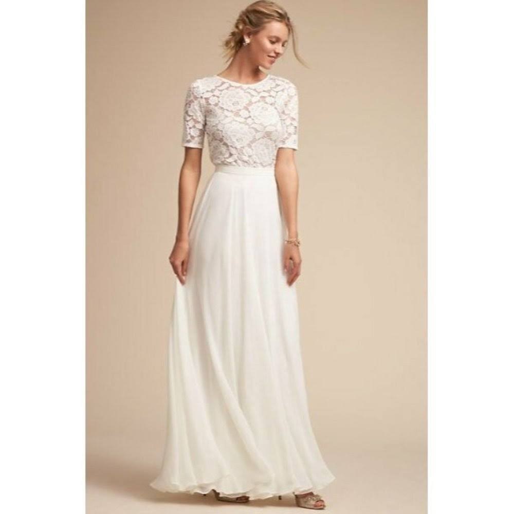 BHLDN Jive white lace top - size M (NWOT)